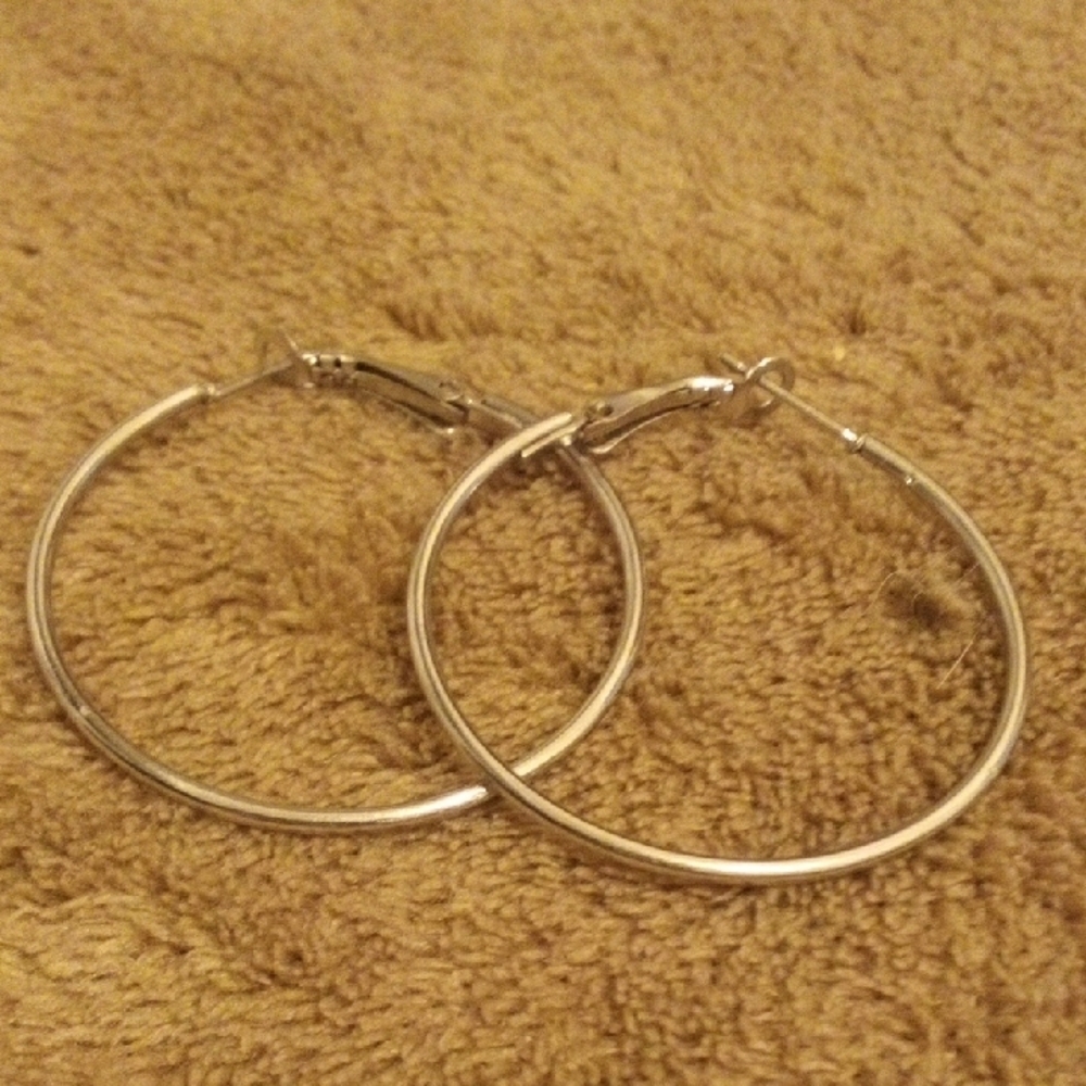 Elegant Silver Hoop Earrings